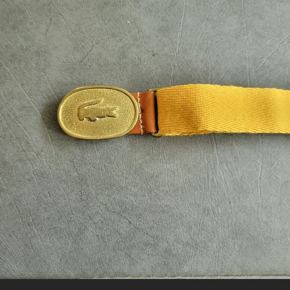 Vtg Lacoste Gold Buckle